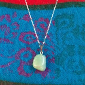Groene Kwarts Met Zilveren Ketting 46 cm - MEER INFO