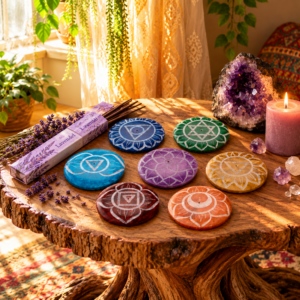 Zeepsteen Chakra Wierookhouder - Voor Wierook stokjes- Diverse Chakra’s