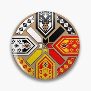 Spelt button - Geometrisch 55 MM doorsnede MEER INFO
